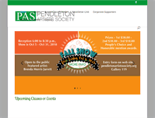 Tablet Screenshot of pendletonartistssociety.org